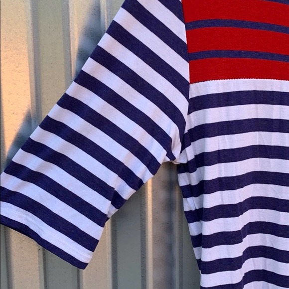 NWT Lularoe Julia Red White Blue Dress Small - Picture 8 of 9